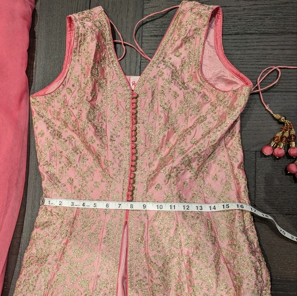 Pink Lehenga with Jacket and Skirt - Picture 4 of 9